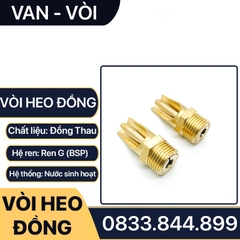 Vòi Heo Đồng, Vòi Uống Nước Cho Heo Đồng Thau - Ren 21 27