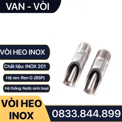 Vòi Heo Inox, Vòi Uống Nước Cho Heo Inox Bóng 201 - Ren 21 27