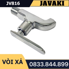 Vòi Hồ JV816 Xả Nước Thân Vuông Đồng Mạ Crom Tay Bằng Khóa Gạt - Thương Hiệu Javaki
