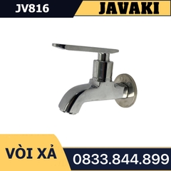 Vòi Hồ JV816 Xả Nước Thân Vuông Đồng Mạ Crom Tay Bằng Khóa Gạt - Thương Hiệu Javaki