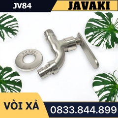 Vòi Hồ JV84 Xả Nước Tay Bằng Khóa Gạt 90 Độ Thân Dài Inox 304 - Thương Hiệu Javaki