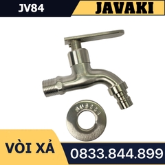 Vòi Hồ JV84 Xả Nước Tay Bằng Khóa Gạt 90 Độ Thân Dài Inox 304 - Thương Hiệu Javaki