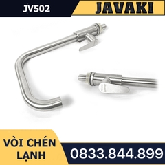 Vòi Rửa Chén Bát JV502 Cổ Ngỗng Dùng Nước Lạnh JAVAKI | SUS 304 Nhám Mờ