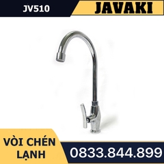 Vòi Rửa Chén Bát JV510 Thau Mạ Crom Nước Lạnh JAVAKI  | Vòi Nước Lạnh Cao Cấp
