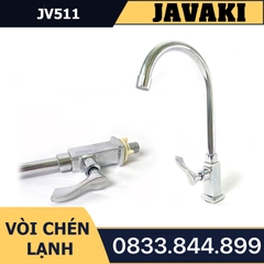 Vòi Rửa Chén Bát JV511 Thau Mạ Crom Nước Lạnh JAVAKI | Bền Bỉ Và Sang Trọng