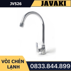 Vòi Rửa Chén Bát JV526 Thau Mạ Crom Nước Lạnh JAVAKI | Vòi Nước Lạnh Cao Cấp
