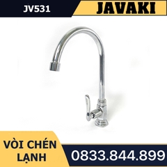 Vòi Rửa Chén Bát JV531 Thau Mạ Crom Nước Lạnh JAVAKI | Vòi Nước Lạnh Cao Cấp