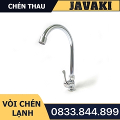 Vòi Rửa Chén Bát Thân Đồng Thau Mạ Crom Nước Lạnh JAVAKI  | Vòi Nước Lạnh Cao Cấp