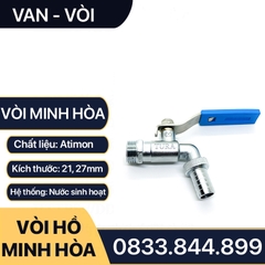 Vòi Xả Nước Minh Hòa, Vòi Vườn Tura Minh Hòa Xả Nước Ren Ngoài 21 27 - Chất Liệu Hợp Kim