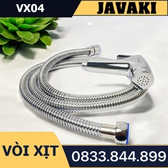Vòi Xịt VX03 Đồng Mạ Crom Gắn Bồn Cầu Bệt Vệ Sinh - Thương Hiệu JAVAKI