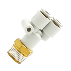 Y Nối Nhanh PX Ren Ngoài Nối Nhanh Cắm Ống STNC Ống 4 6 8 10 12 16 - Màu Trắng (Chính Hãng)