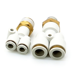 Y Nối Nhanh PX Ren Ngoài Nối Nhanh Cắm Ống STNC Ống 4 6 8 10 12 16 - Màu Trắng (Chính Hãng)