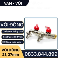 Vòi Đồng Sawa Tay Gạt Khóa Bi - Bằng Đồng Thau Ren 21, 27, Vòi Hồ Máy Giặt