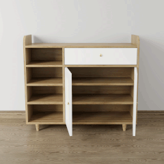 Tủ giày cánh mây TGCM001 - 2 Cánh mây màu nâu vàng + trắng | Nội Thất giá tốt 2K