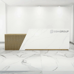 Quầy lễ tân QLTS012 - 3m2 Gỗ MDF phủ Melamine cao cấp