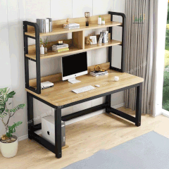 Bàn Học Chân Sắt Kèm Giá Sách BH005