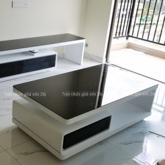 Bàn Sofa Mặt Kính Đen Sang Trọng BTS015