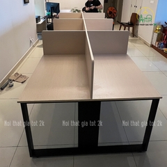 Cụm Bàn Làm Việc 8 Người Có Vách Ngăn