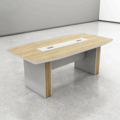 Bàn họp BH039 – Gỗ MFC phủ melamin màu trắng vân gỗ 2m | Nội Thất giá tốt 2K