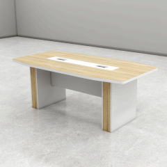 Bàn họp BH039 – Gỗ MFC phủ melamin màu trắng vân gỗ 2m | Nội Thất giá tốt 2K