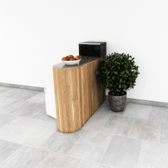 Tủ Pantry 004 140cm Nội Thất 2K – Tủ Bo Cong Thẩm Mỹ