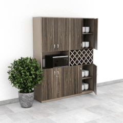 Tủ Pantry 007 160cm Cao 200cm – Tủ 8 Cánh Với Ngăn Rượu Vang