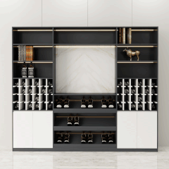 Tủ rượu TR001 - Gỗ mfc phủ melamin màu chì + trắng | Nội Thất giá tốt 2K