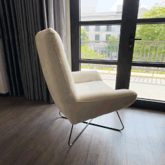 Ghế Sofa Đơn SFD002 - Ghế Thư Giãn Màu Kem Be Sáng Bọc Nỉ cao cấp