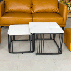 Bàn Sofa Mặt Đá Chân Vuông BTS013