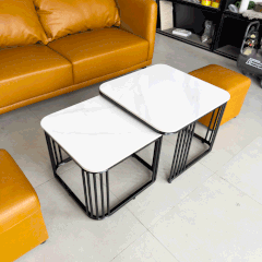 Bàn Sofa Mặt Đá Chân Vuông BTS013