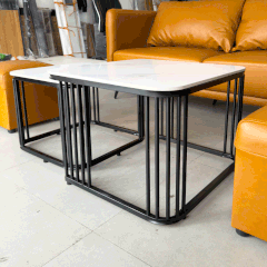 Bàn Sofa Mặt Đá Chân Vuông BTS013