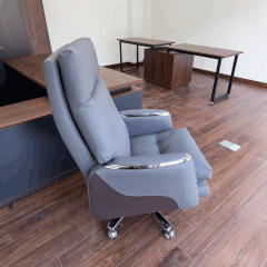 Ghế Giám Đốc GD014 - Da Pu màu xám xanh | Nội Thất giá tốt 2K