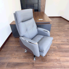 Ghế Giám Đốc GD014 - Da Pu màu xám xanh | Nội Thất giá tốt 2K