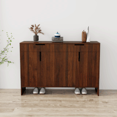 Tủ giày 4 cánh TGS013 - Gỗ mfc phủ melamin màu nâu vân gỗ | Nội Thất giá tốt 2K