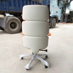 Ghế Giám Đốc GD0235 - Da PU màu cam pha ghi sáng | Nội Thất giá tốt 2K