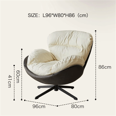 Ghế thư giãn GTG001 –  Đệm da màu xám xoay 360 chống bám bẩn | Nội Thất giá tốt 2K