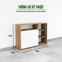 Tủ Pantry 003 140cm Nội Thất 2K – Tủ Bếp Có Ngăn Mở Tiện Lợi