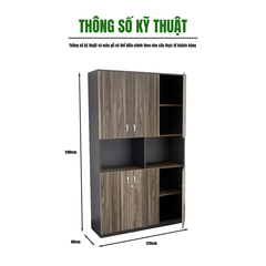 Tủ Pantry 006 120cm Cao 200cm Nội Thất 2K – Tủ 6 Cánh Lưu Trữ Lớn