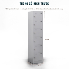 Tủ locker sắt 2KK6Đ