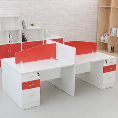 Cụm bàn làm việc 4 người chân gỗ - M4G02