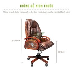 Ghế Da Giám Đốc GD033 Màu Nâu