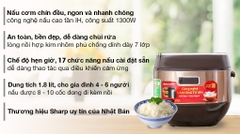 Nồi cơm cao tần Sharp KS-IH191V-RD 1.8 lít