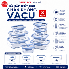 Bộ 8 Hộp Thủy Tinh Chân Không Vacu Seal