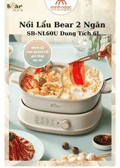 Nồi Lẩu Bear 2 Ngăn SB-NL60U Dung Tích 6L