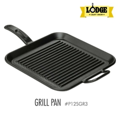 Chảo gang Lodge - P12SGR3 Chảo gang nướng hình vuông 30.48cm