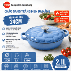 Chảo Gang Imat Tráng Men Sứ Enamel 24CM