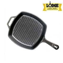 Chảo gang Lodge - L8SGP3 Chảo gang nướng hình vuông 26.67cm