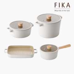 Bộ 4 sản phẩm gồm 03 nồi + 01 chảo nướng 28cm Neoflam Fika Hàn Quốc