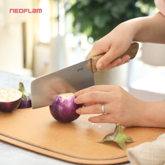 Bộ 4 Dao cán gỗ, lưỡi thép không gỉ iMat. Lưỡi thép 5CR15 sắc bén, bền bỉ. Cán gỗ tự nhiên sang trọng