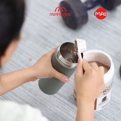 Cốc Lắc Thể Thao IMat 600ml Kèm Bóng Lò Xo